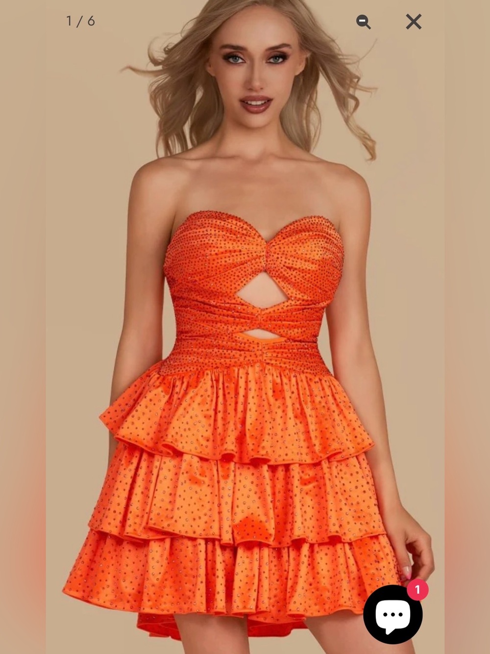 Orange juniors Dress
